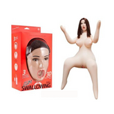Cum Swallowing Doll Evangeline.L Full Size Inflatable PVC Love Doll with 3D Thermoplastic Face and Multi-Speed Vibrator Dolls - Inflatable